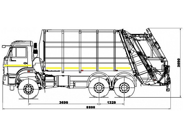 Мусоровоз с задней загрузкой 585190 (Zoeller Medium XL)