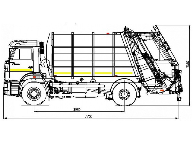 Мусоровоз с задней загрузкой 585130 (Zoeller Mini XL-H)