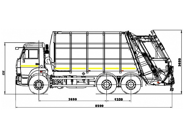 Мусоровоз с задней загрузкой 585180 (Zoeller Medium XL-S)