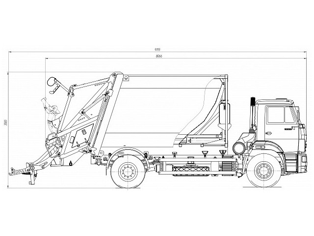 Мусоровоз с задней загрузкой ЭКО-МЗ15к55