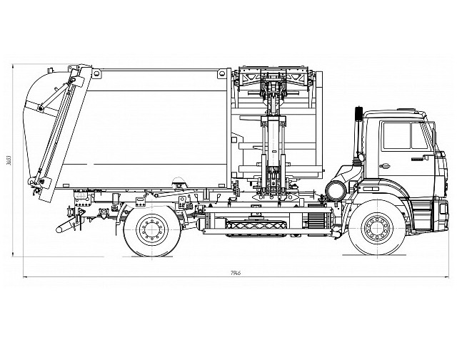 Мусоровоз с боковой загрузкой ЭКО-МБ18к55