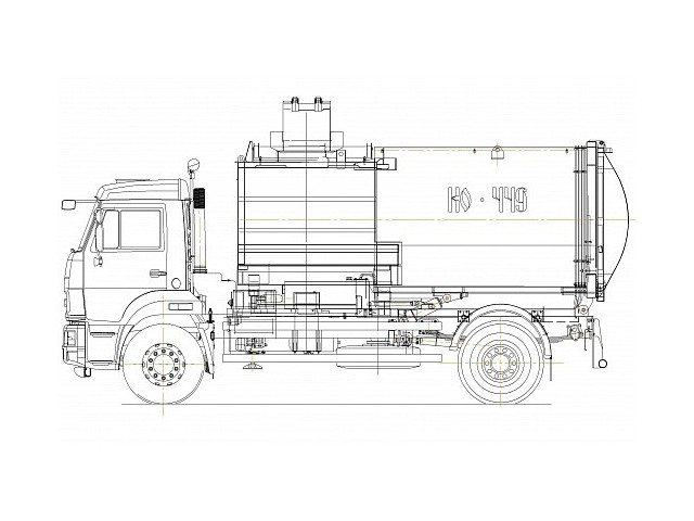 Мусоровоз с боковой загрузкой КО-449-19 Мусоровоз с боковой загрузкой КО-449-19