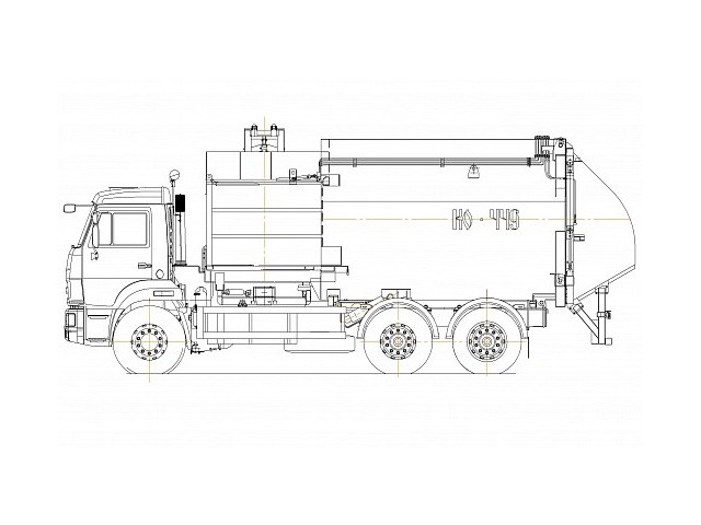 Мусоровоз с боковой загрузкой КО-449-02 Мусоровоз с боковой загрузкой КО-449-02