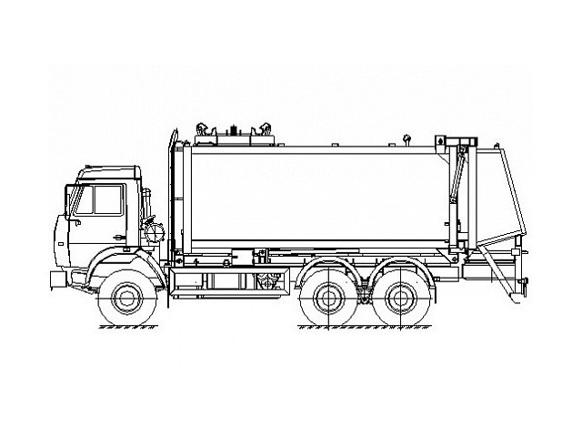 Мусоровоз с боковой загрузкой КО-440-6 Мусоровоз с боковой загрузкой КО-440-6