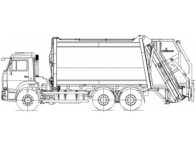 Мусоровоз с задней загрузкой КО-427-80