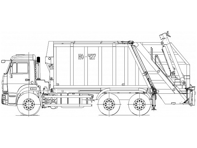 Мусоровоз с задней загрузкой КО-427-01