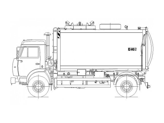 Мусоровоз с боковой загрузкой КО-440-7 Мусоровоз с боковой загрузкой КО-440-7