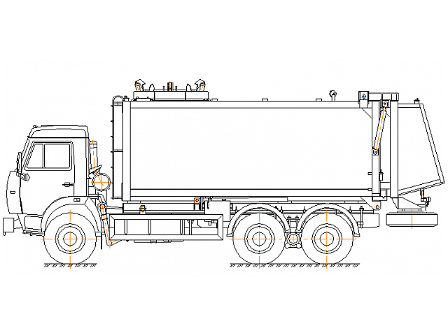 Мусоровоз с боковой загрузкой КО-440-5 Мусоровоз с боковой загрузкой КО-440-5