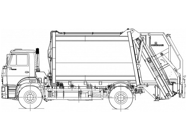 Мусоровоз с задней загрузкой КО-427-72