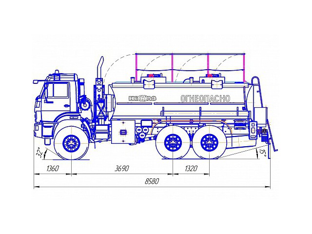 Автотопливозаправщик НЕФАЗ-66062 Автотопливозаправщик НЕФАЗ-66062
