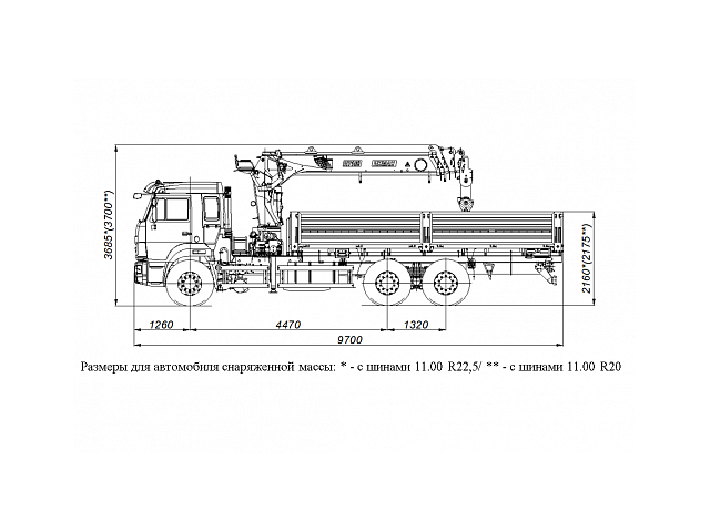 БОРТОВОЙ АВТОМОБИЛЬ С КМУ PALFINGER INMAN IT 150 НА ШАССИ KAMAZ-65115 (659000-0000380-24)