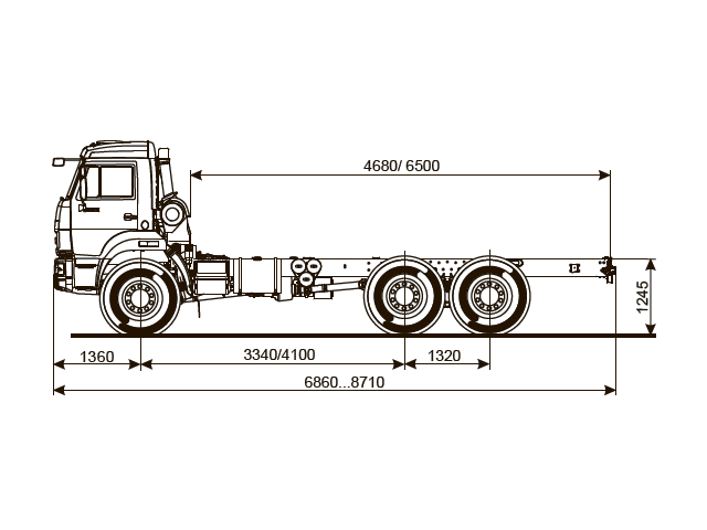 ШАССИ КАМАЗ 5350-66 (D5) ШАССИ КАМАЗ 5350-66 (D5)
