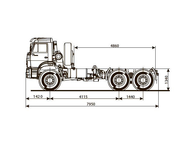  ШАССИ КАМАЗ 65222-53