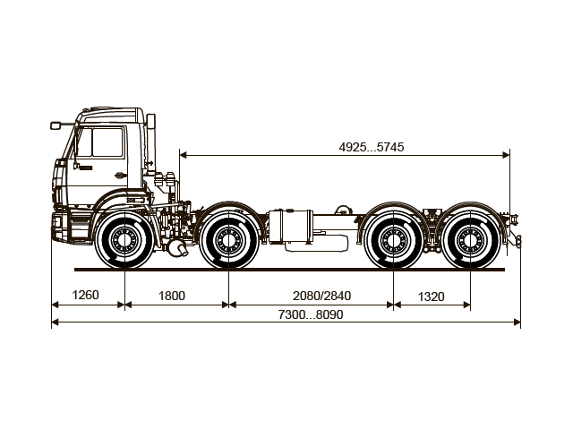 ШАССИ KAMAZ-6540-48 (А5) ШАССИ KAMAZ-6540-48 (А5)