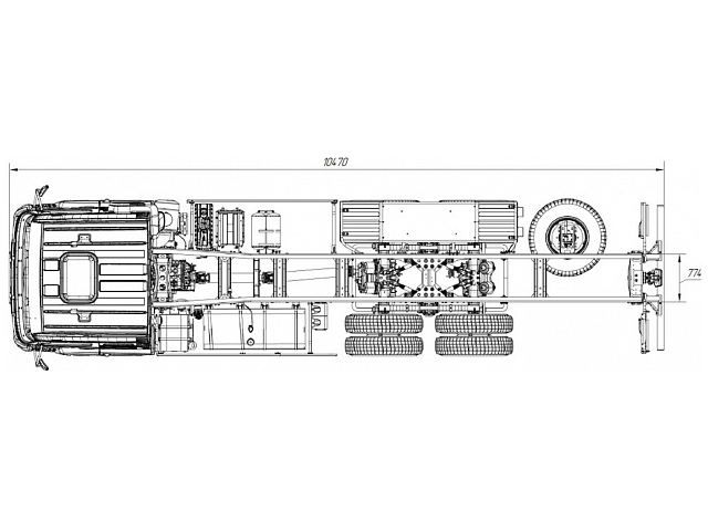 ШАССИ KAMAZ-6580-3051-68 (T5) ШАССИ KAMAZ-6580-3051-68 (T5)