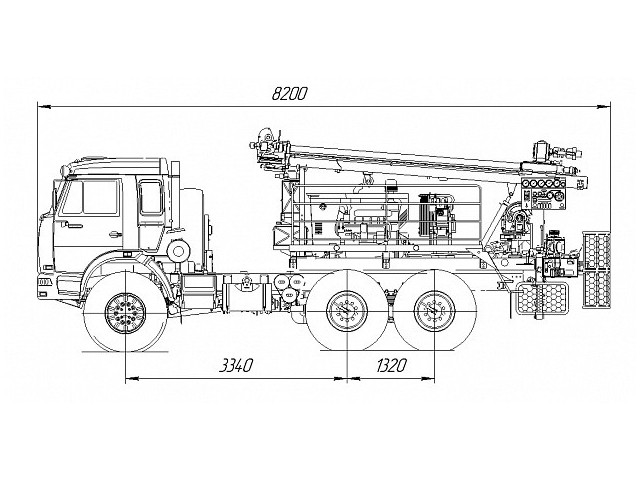 Буровая установка ПБУ-2 на шасси КАМАЗ-5350
