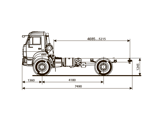 ШАССИ КАМАЗ 43502-66 (D5) ШАССИ КАМАЗ 43502-66 (D5)