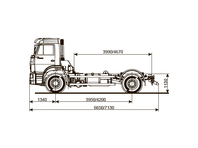 ШАССИ КАМАЗ 53605-48 (A5) ШАССИ КАМАЗ 53605-48 (A5)