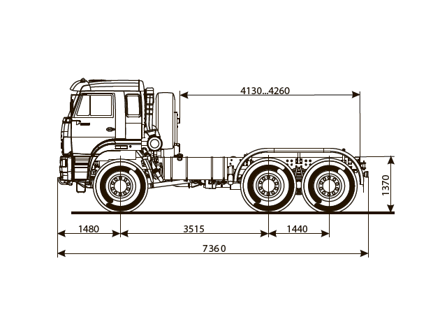 ШАССИ КАМАЗ 65221-53 ШАССИ КАМАЗ 65221-53