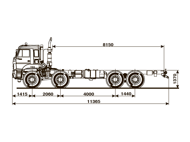 ШАССИ KAMAZ-6560-53 ШАССИ KAMAZ-6560-53