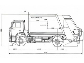 Мусоровоз с задней загрузкой МКЗ 7017 К2 (HIDROMAK SCK-16) Мусоровоз с задней загрузкой МКЗ 7017 К2 (HIDROMAK SCK-16)