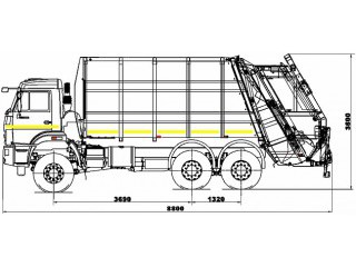 Мусоровоз с задней загрузкой 585190 (Zoeller Medium XL)