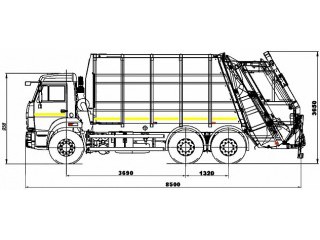 Мусоровоз с задней загрузкой 585180 (Zoeller Medium XL-S)