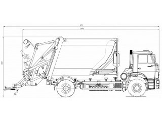 Мусоровоз с задней загрузкой ЭКО-МЗ15к55