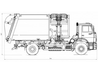 Мусоровоз с боковой загрузкой ЭКО-МБ18к55