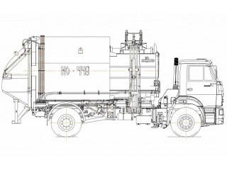 Мусоровоз с боковой загрузкой КО-449-05 Мусоровоз с боковой загрузкой КО-449-05