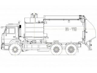 Мусоровоз с боковой загрузкой КО-449-02 Мусоровоз с боковой загрузкой КО-449-02