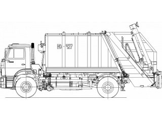 Мусоровоз с задней загрузкой КО-427-52