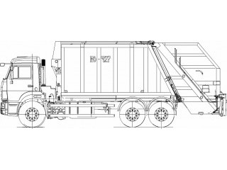 Мусоровоз с задней загрузкой КО-427-03