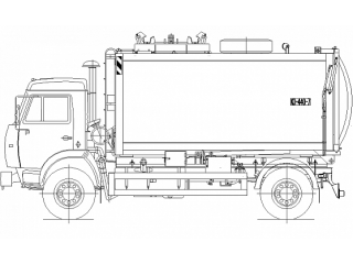 Мусоровоз с боковой загрузкой КО-440-7 Мусоровоз с боковой загрузкой КО-440-7