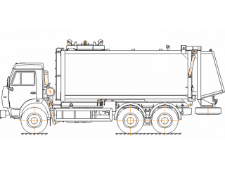 Мусоровоз с боковой загрузкой КО-440-5 Мусоровоз с боковой загрузкой КО-440-5