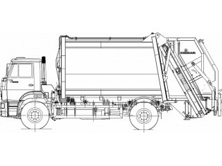 Мусоровоз с задней загрузкой КО-427-72