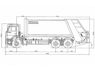Мусоровоз с задней загрузкой МКЗ 7017 К3 (784601) HM-22