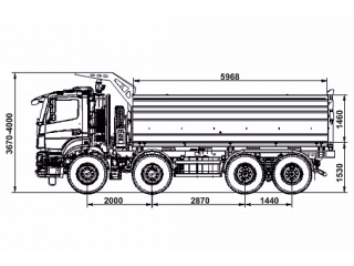КАМАЗ САМОСВАЛ 65801-68 (T5) С БОКОВОЙ РАЗГРУЗКОЙ