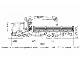 БОРТОВОЙ АВТОМОБИЛЬ С КМУ ГАЛИЧАНИН КМУ-150 НА ШАССИ KAMAZ-65117 (659000-0007000-22)