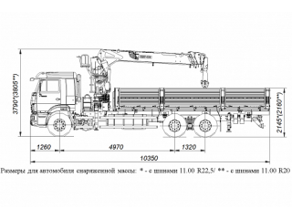 БОРТОВОЙ АВТОМОБИЛЬ С КМУ ГАЛИЧАНИН КМУ-150 НА ШАССИ KAMAZ-65117 (659000-0007000-21)
