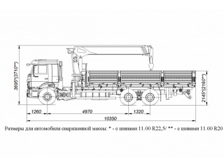 БОРТОВОЙ АВТОМОБИЛЬ С КМУ KANGLIM KS1256G-II TOP НА ШАССИ KAMAZ-65117 (659000-0001200-22)