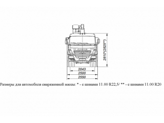 БОРТОВОЙ АВТОМОБИЛЬ С КМУ KANGLIM KS1256G-II TOP НА ШАССИ KAMAZ-65117 (659000-0001200-22)