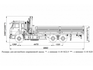 БОРТОВОЙ АВТОМОБИЛЬ С КМУ PALFINGER PK23500А НА ШАССИ KAMAZ-65115 (659000-0000002-24)