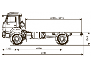 ШАССИ КАМАЗ 43502-66 (D5) ШАССИ КАМАЗ 43502-66 (D5)