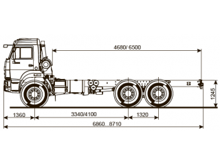 ШАССИ КАМАЗ 5350-66 (D5) ШАССИ КАМАЗ 5350-66 (D5)