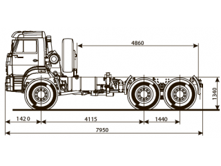  ШАССИ КАМАЗ 65222-53