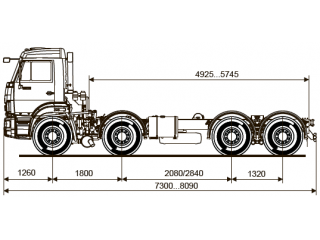 ШАССИ KAMAZ-6540-48 (А5) ШАССИ KAMAZ-6540-48 (А5)
