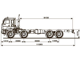 ШАССИ KAMAZ-6560-53 ШАССИ KAMAZ-6560-53
