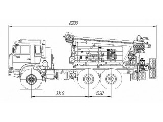 Буровая установка ПБУ-2 на шасси КАМАЗ-5350