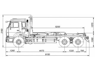 Автомобиль 658607-2030-09 c крюковым погрузчиком